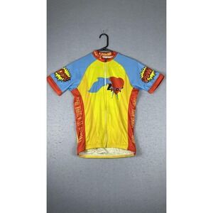 Voler Mighty Heroes Cycling Jersey Medium Full Zip Made in‎ USA AIDS LifeCycle